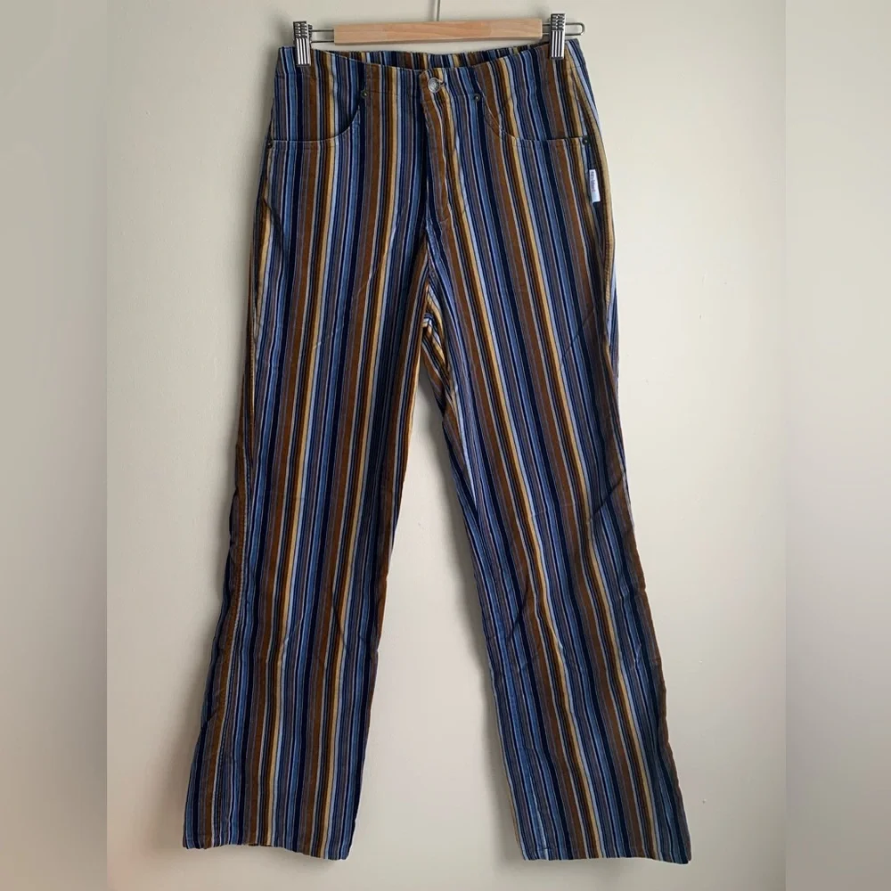 Mary-Kate and Ashley Y2K Velveteen Striped Pants Girls Size 16 - Picture 1 of 11